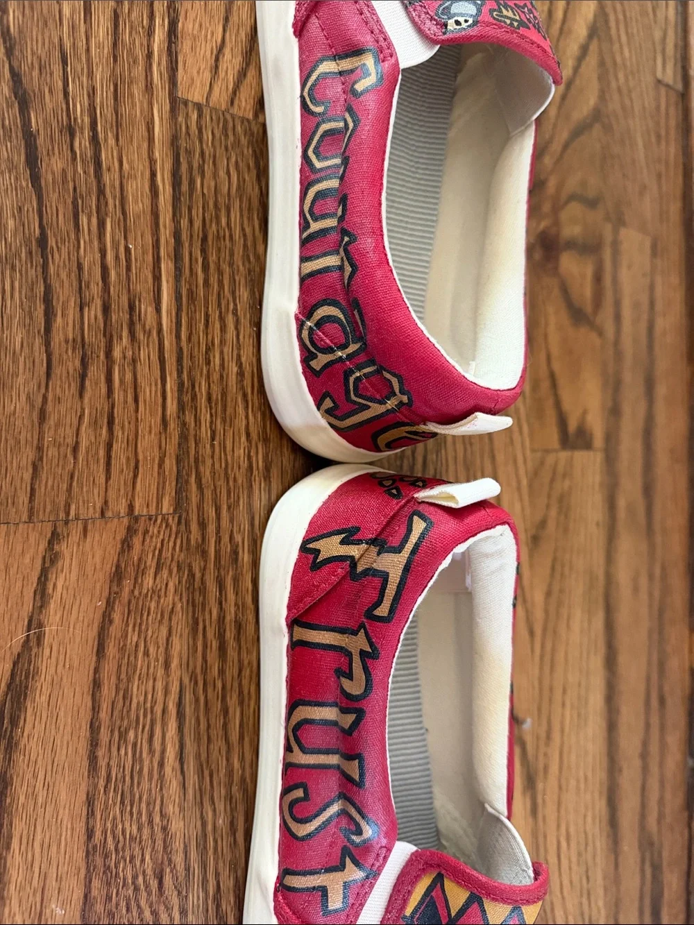 Hand-Painted Gryffindor Slip-On Sneakers